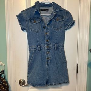 Denim Romper